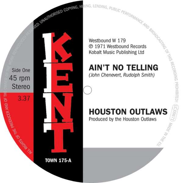 Houston Outlaws - Ain't No Telling / It's No Fun Being Alone - Klik op de afbeelding om het venster te sluiten